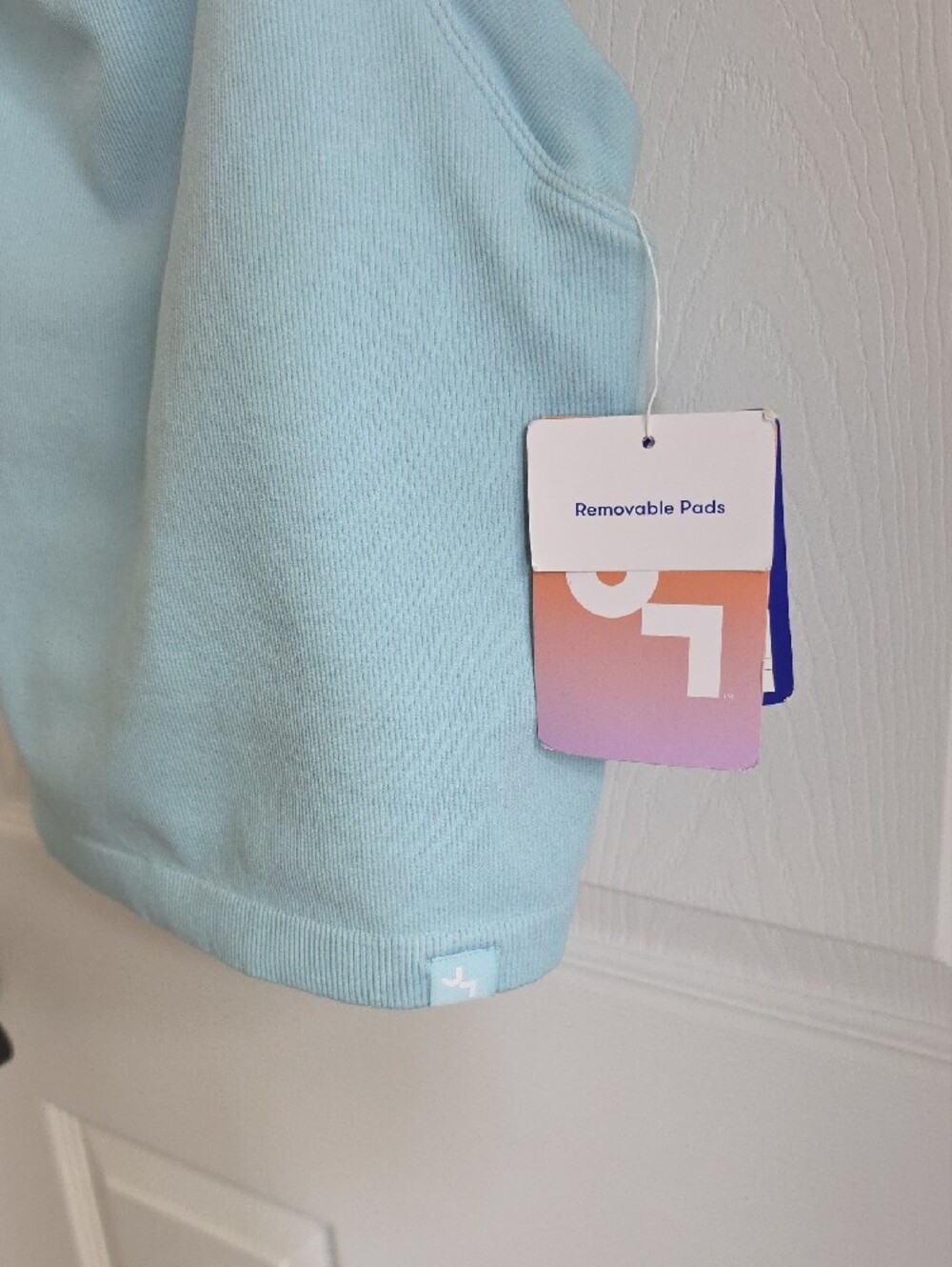 JoyLab Cool Blue Ribbed Crop Tank - Picture 3 of 10